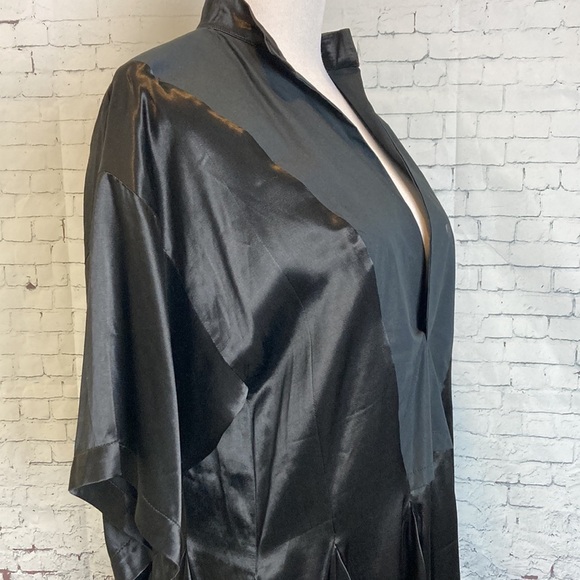 Collection Privee? Italian Smock Dress Tunic Mixed Cotton Satin Dolman Sleeve 42 - Picture 9 of 16